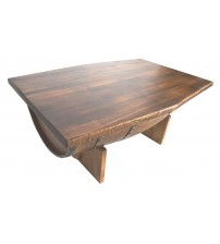 Masifart Fıçı orta Sehpa Klasik Ceviz 110 cm